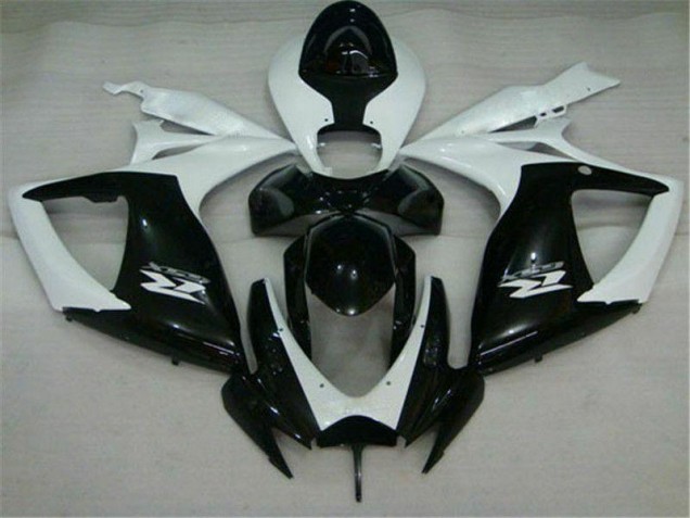 2006-2007 Black White Suzuki GSXR 600/750 Motorcycle Replacement Fairings for Sale 2006-2007 Black White Suzuki GSXR 600/750 Motorcycle Replacement Fairings for Sale