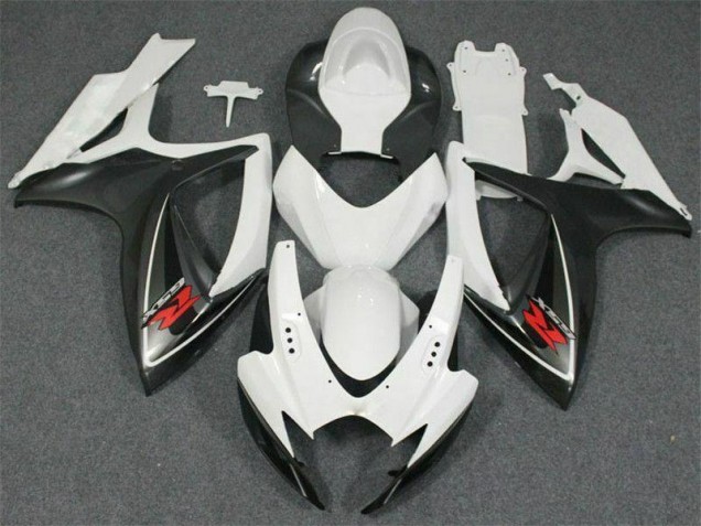 2006-2007 White Suzuki GSXR 600/750 Motorcycle Fairing Kits for Sale