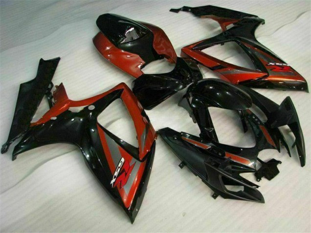 2006-2007 Black Red Suzuki GSXR 600/750 Motorcyle Fairings for Sale 2006-2007 Black Red Suzuki GSXR 600/750 Motorcyle Fairings for Sale
