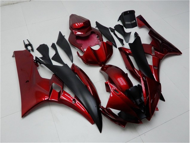 2006-2007 Red Black Yamaha YZF R6 Bike Fairings for Sale 2006-2007 Red Black Yamaha YZF R6 Bike Fairings for Sale