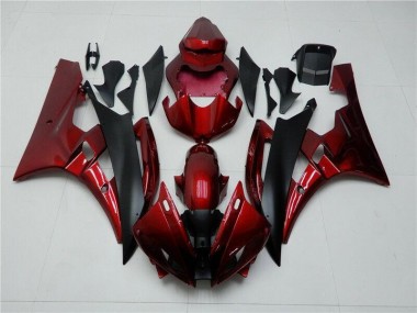 2006-2007 Red Black Yamaha YZF R6 Bike Fairings for Sale