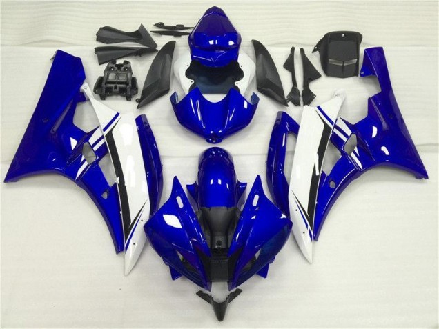 2006-2007 Blue White Yamaha YZF R6 Motorbike Fairing for Sale 2006-2007 Blue White Yamaha YZF R6 Motorbike Fairing for Sale