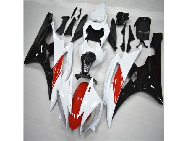 2006-2007 Red White Black Yamaha YZF R6 Moto Fairings for Sale 2006-2007 Red White Black Yamaha YZF R6 Moto Fairings for Sale