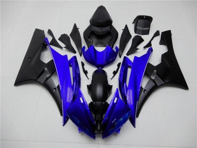2006-2007 Blue Black Yamaha YZF R6 Motorcycle Replacement Fairings & Bodywork for Sale 2006-2007 Blue Black Yamaha YZF R6 Motorcycle Replacement Fairings & Bodywork for Sale