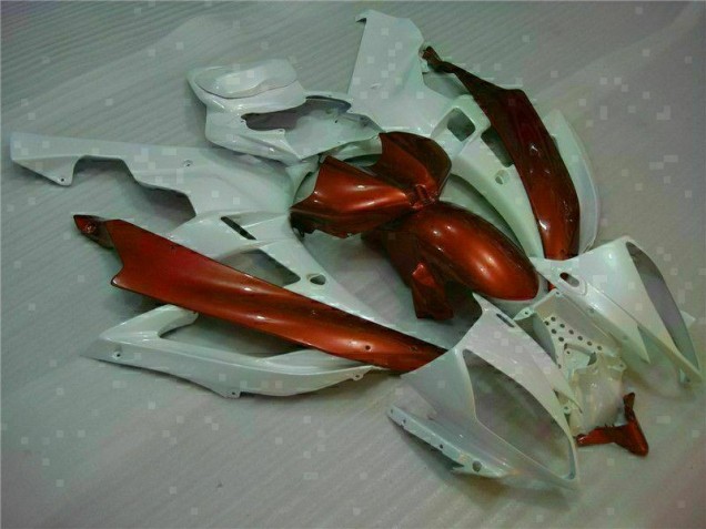 2006-2007 White Brown Yamaha YZF R6 Motorcylce Fairings for Sale 2006-2007 White Brown Yamaha YZF R6 Motorcylce Fairings for Sale