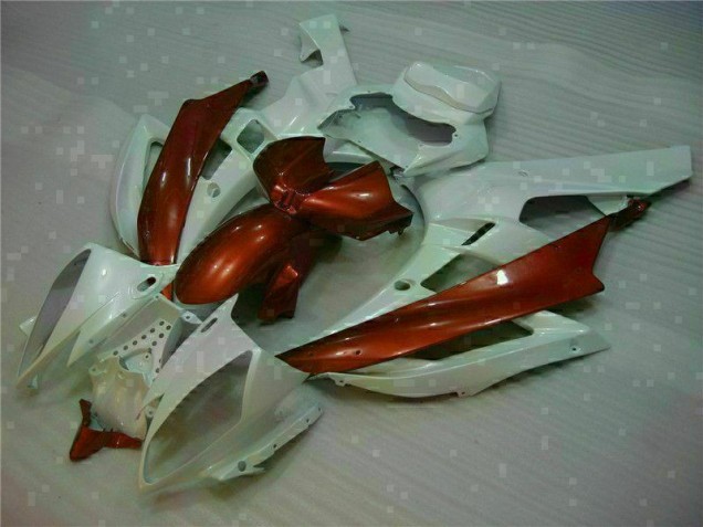 2006-2007 White Brown Yamaha YZF R6 Motorcylce Fairings for Sale 2006-2007 White Brown Yamaha YZF R6 Motorcylce Fairings for Sale
