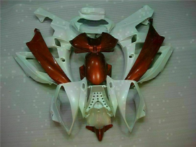 2006-2007 White Brown Yamaha YZF R6 Motorcylce Fairings for Sale 2006-2007 White Brown Yamaha YZF R6 Motorcylce Fairings for Sale