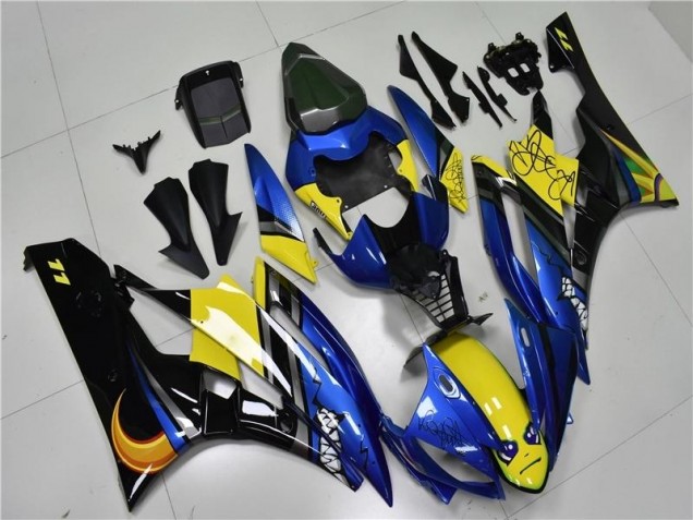 2006-2007 Blue Shark Yamaha YZF R6 Motorcycle Fairings Kits for Sale 2006-2007 Blue Shark Yamaha YZF R6 Motorcycle Fairings Kits for Sale