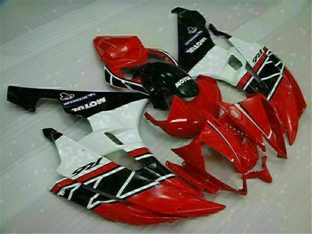 2006-2007 Red White Yamaha YZF R6 Motorcycle Fairings for Sale 2006-2007 Red White Yamaha YZF R6 Motorcycle Fairings for Sale