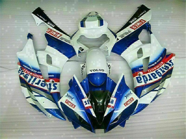 2006-2007 White Blue Yamaha YZF R6 Motorbike Fairing for Sale 2006-2007 White Blue Yamaha YZF R6 Motorbike Fairing for Sale