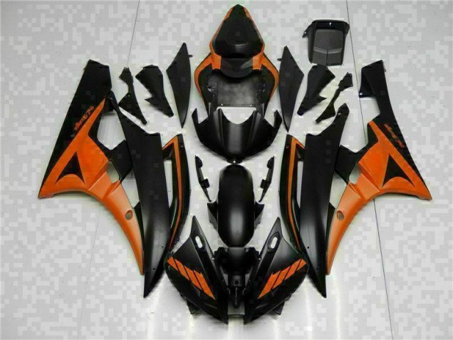2006-2007 Orange Black Yamaha YZF R6 Bike Fairing for Sale 2006-2007 Orange Black Yamaha YZF R6 Bike Fairing for Sale