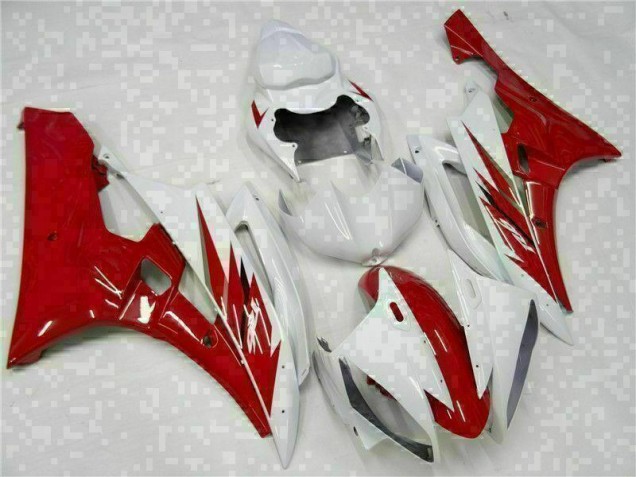 2006-2007 Red White Yamaha YZF R6 Motorcycle Bodywork for Sale 2006-2007 Red White Yamaha YZF R6 Motorcycle Bodywork for Sale