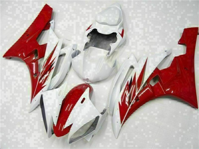2006-2007 Red White Yamaha YZF R6 Motorcycle Bodywork for Sale 2006-2007 Red White Yamaha YZF R6 Motorcycle Bodywork for Sale