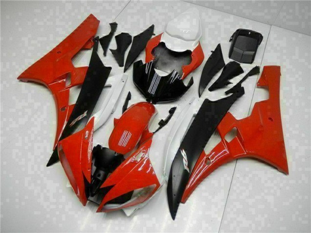 2006-2007 Red Black Yamaha YZF R6 Motorcycle Fairings Kits for Sale 2006-2007 Red Black Yamaha YZF R6 Motorcycle Fairings Kits for Sale