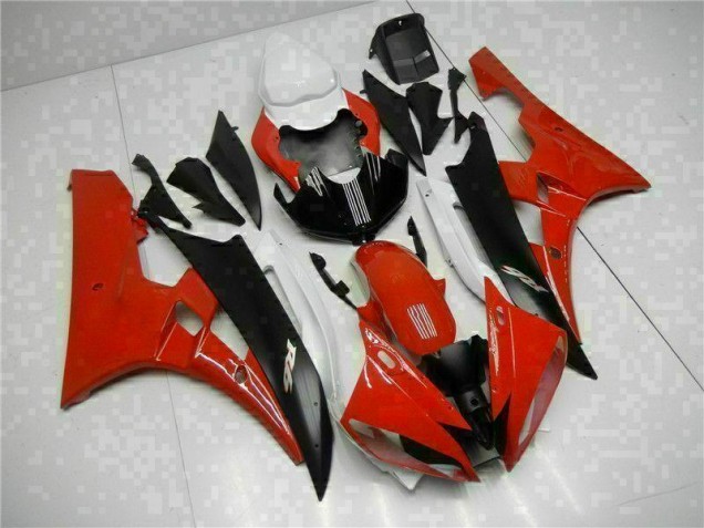 2006-2007 Red Black Yamaha YZF R6 Motorcycle Fairings Kits for Sale 2006-2007 Red Black Yamaha YZF R6 Motorcycle Fairings Kits for Sale