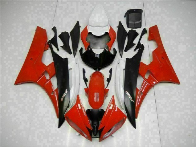 2006-2007 Red Black Yamaha YZF R6 Motorcycle Fairings Kits for Sale 2006-2007 Red Black Yamaha YZF R6 Motorcycle Fairings Kits for Sale