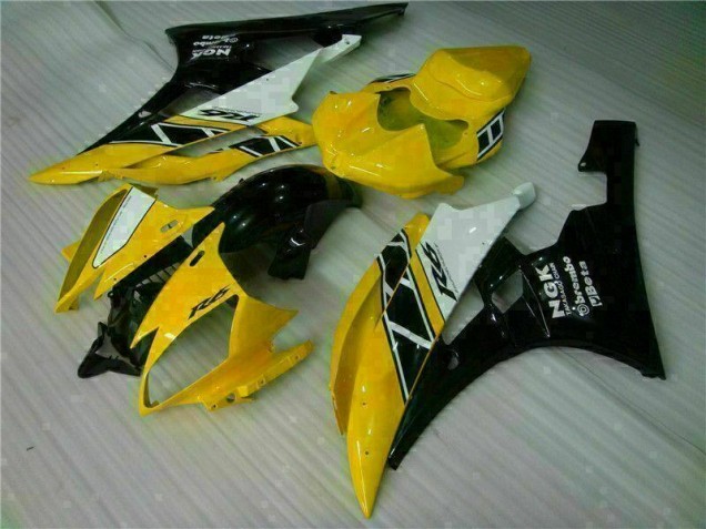 2006-2007 Yellow Black Yamaha YZF R6 Motorbike Fairing for Sale 2006-2007 Yellow Black Yamaha YZF R6 Motorbike Fairing for Sale