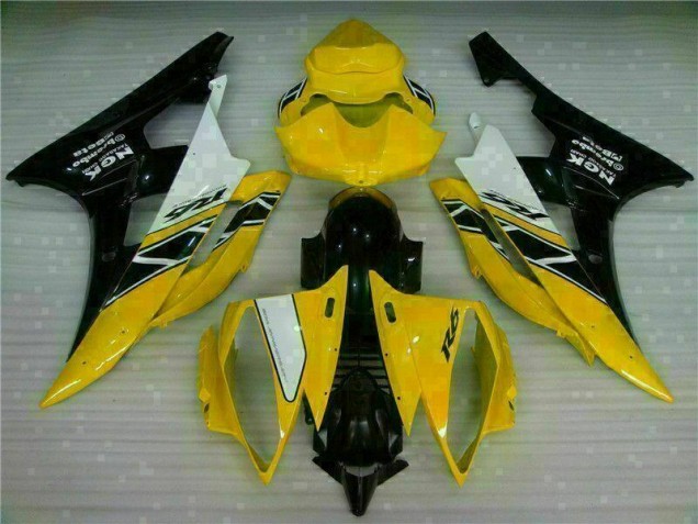 2006-2007 Yellow Black Yamaha YZF R6 Motorbike Fairing for Sale 2006-2007 Yellow Black Yamaha YZF R6 Motorbike Fairing for Sale