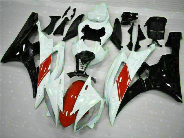 2006-2007 White Yamaha YZF R6 Replacement Motorcycle Fairings for Sale 2006-2007 White Yamaha YZF R6 Replacement Motorcycle Fairings for Sale