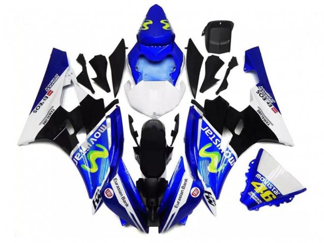 2006-2007 Blue Black White Yamaha YZF R6 Motor Fairings for Sale 2006-2007 Blue Black White Yamaha YZF R6 Motor Fairings for Sale