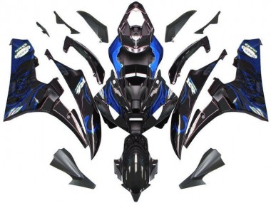 2006-2007 Black Blue Flame Yamaha YZF R6 Motor Bike Fairings for Sale
