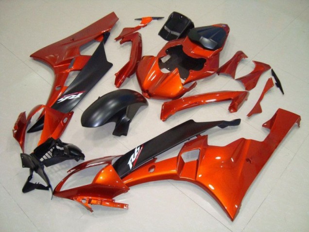 2006-2007 Orange Matte Black Yamaha YZF R6 Motorcycle Fairing Kits for Sale 2006-2007 Orange Matte Black Yamaha YZF R6 Motorcycle Fairing Kits for Sale