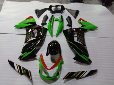 2006-2008 Green Black Kawasaki EX650 Bike Fairings for Sale