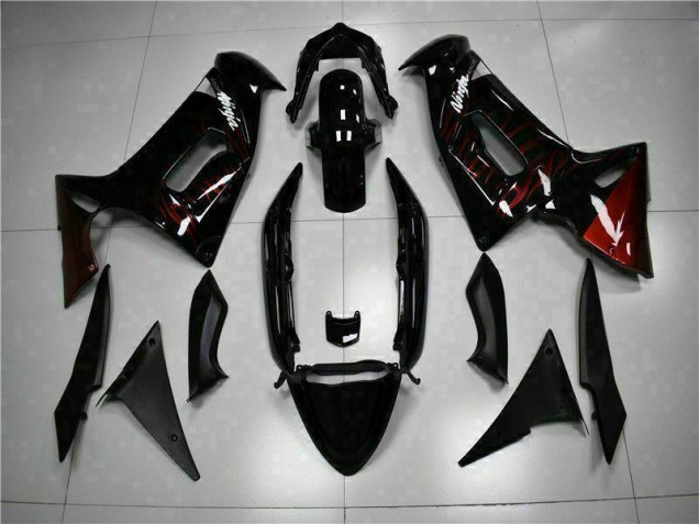 2006-2008 Red Flame Kawasaki EX650 Motorcycle Fairing for Sale 2006-2008 Red Flame Kawasaki EX650 Motorcycle Fairing for Sale