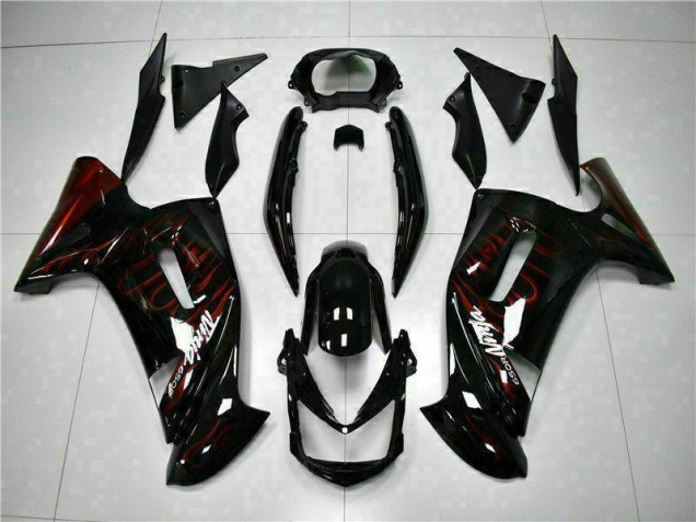 2006-2008 Red Flame Kawasaki EX650 Motorcycle Fairing for Sale 2006-2008 Red Flame Kawasaki EX650 Motorcycle Fairing for Sale