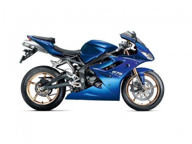 2006-2008 Blue Triumph Daytona 675 Triple Motorcycle Fairing Kits for Sale 2006-2008 Blue Triumph Daytona 675 Triple Motorcycle Fairing Kits for Sale