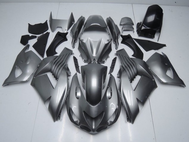 2006-2011 Glossy Grey Kawasaki ZX14R ZZR1400 Replacement Motorcycle Fairings for Sale 2006-2011 Glossy Grey Kawasaki ZX14R ZZR1400 Replacement Motorcycle Fairings for Sale