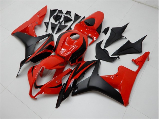 2007-2008 Black Red Honda CBR600RR Motorcycle Fairing Kit for Sale