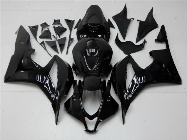 2007-2008 Glossy Black Honda CBR600RR Bike Fairings for Sale