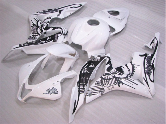 2007-2008 Black White Honda CBR600RR Replacement Motorcycle Fairings for Sale 2007-2008 Black White Honda CBR600RR Replacement Motorcycle Fairings for Sale