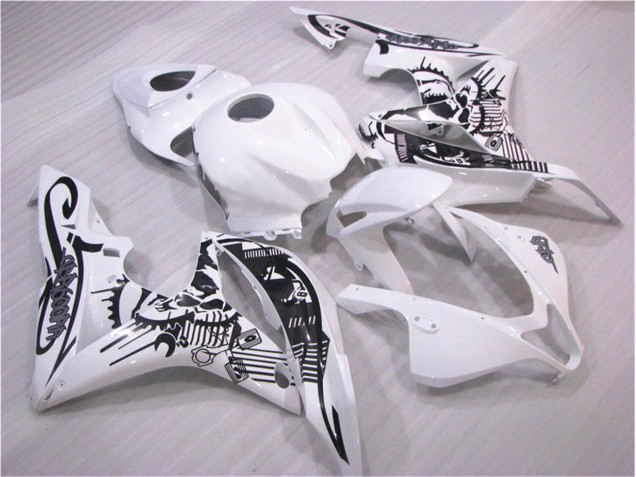 2007-2008 Black White Honda CBR600RR Replacement Motorcycle Fairings for Sale 2007-2008 Black White Honda CBR600RR Replacement Motorcycle Fairings for Sale