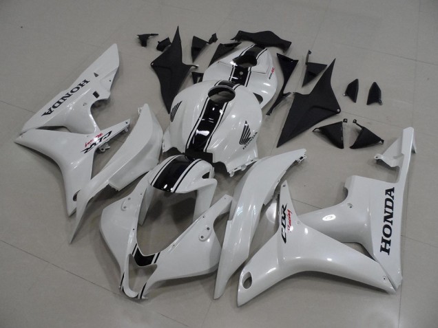 2007-2008 Pearl White with Black Stripe Honda CBR600RR Bike Fairings for Sale 2007-2008 Pearl White with Black Stripe Honda CBR600RR Bike Fairings for Sale