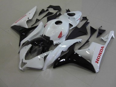 2007-2008 Pearl White Black Honda CBR600RR Bike Fairings for Sale