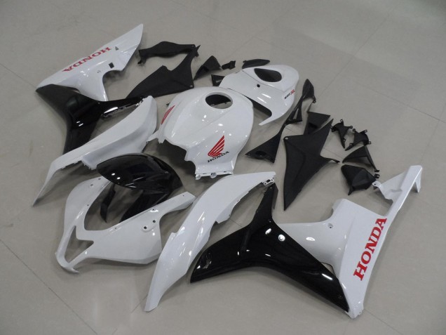 2007-2008 White Black Honda CBR600RR Replacement Motorcycle Fairings for Sale 2007-2008 White Black Honda CBR600RR Replacement Motorcycle Fairings for Sale