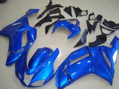 2007-2008 Blue Kawasaki ZX6R Motorcycle Fairings Kit for Sale