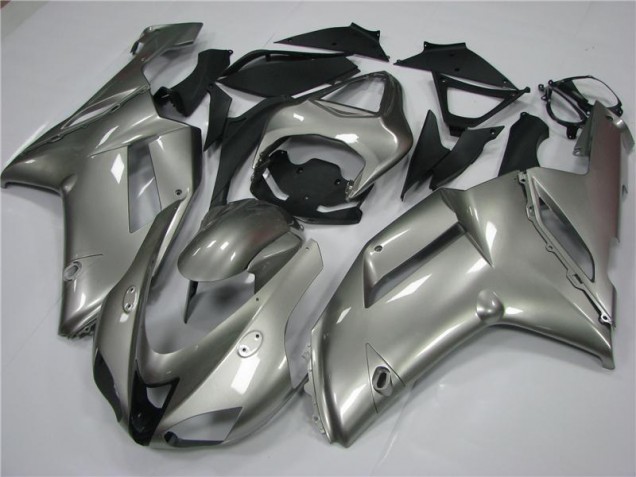 2007-2008 Grey Kawasaki ZX6R Moto Fairings for Sale 2007-2008 Grey Kawasaki ZX6R Moto Fairings for Sale