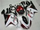 2007-2008 White Black Red Kawasaki ZX6R Motorbike Fairings for Sale 2007-2008 White Black Red Kawasaki ZX6R Motorbike Fairings for Sale