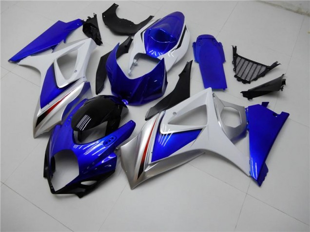 2007-2008 Blue White Suzuki GSXR 1000 K7 Motorcycle Fairings for Sale