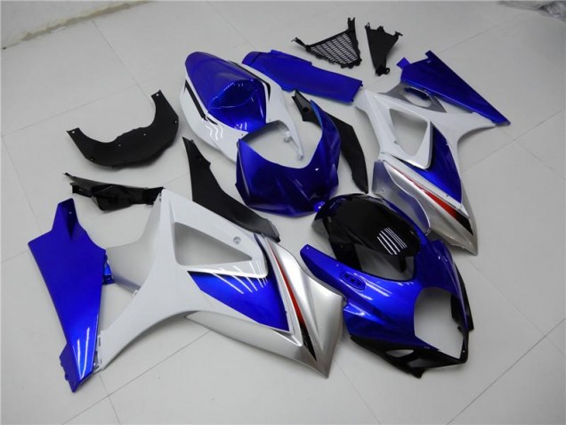 2007-2008 Blue White Suzuki GSXR 1000 K7 Motorcycle Fairings for Sale 2007-2008 Blue White Suzuki GSXR 1000 K7 Motorcycle Fairings for Sale
