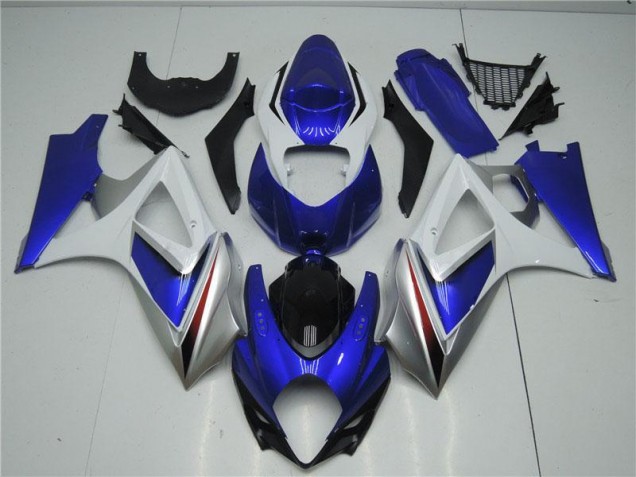 2007-2008 Blue White Suzuki GSXR 1000 K7 Motorcycle Fairings for Sale 2007-2008 Blue White Suzuki GSXR 1000 K7 Motorcycle Fairings for Sale