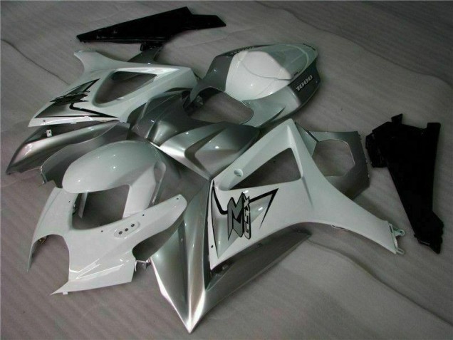 2007-2008 Silver White Suzuki GSXR 1000 K7 Motorbike Fairing for Sale 2007-2008 Silver White Suzuki GSXR 1000 K7 Motorbike Fairing for Sale