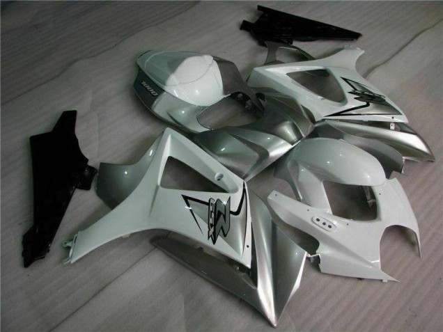 2007-2008 Silver White Suzuki GSXR 1000 K7 Motorbike Fairing for Sale 2007-2008 Silver White Suzuki GSXR 1000 K7 Motorbike Fairing for Sale