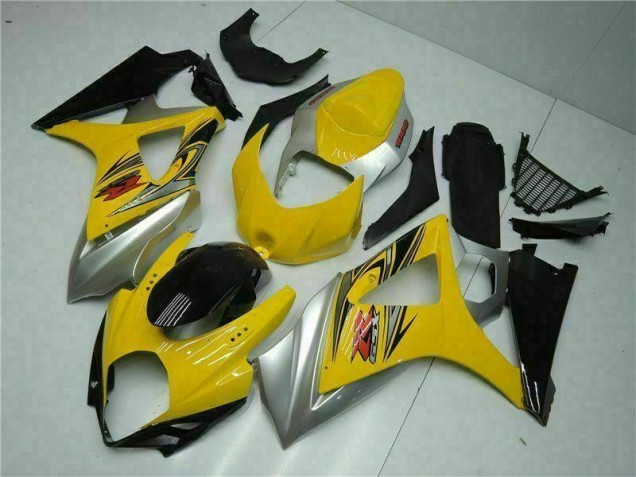 2007-2008 Yellow Suzuki GSXR 1000 K7 Bike Fairing Kit for Sale 2007-2008 Yellow Suzuki GSXR 1000 K7 Bike Fairing Kit for Sale