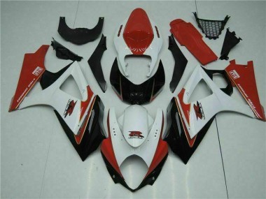 2007-2008 Red White Suzuki GSXR 1000 K7 Motorcycle Bodywork for Sale