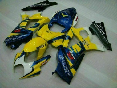 2007-2008 Yellow Suzuki GSXR 1000 K7 Motorbike Fairing Kits for Sale