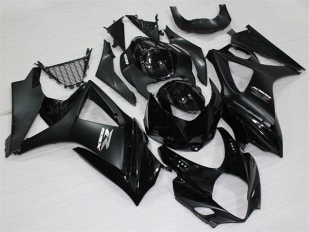 2007-2008 Black Suzuki GSXR 1000 K7 Motorcycle Replacement Fairings for Sale 2007-2008 Black Suzuki GSXR 1000 K7 Motorcycle Replacement Fairings for Sale